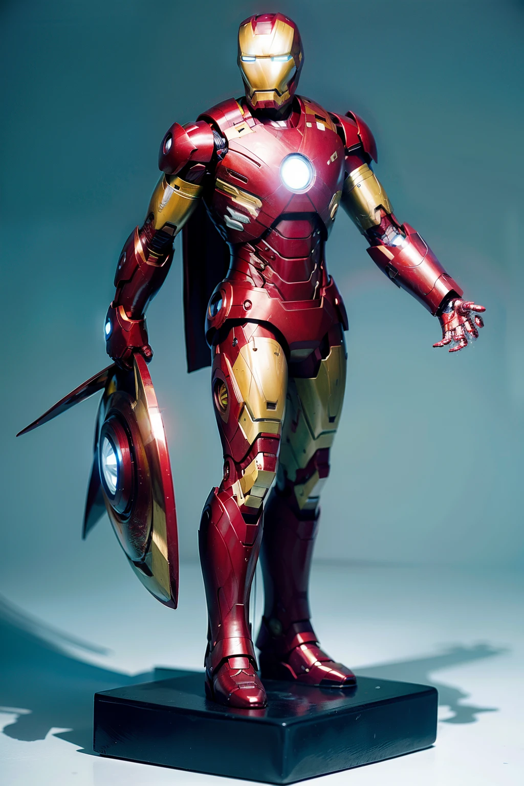 ((Iron Man)), ((can sculpture)), (Stacked)