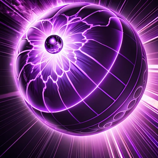 icon, purple ball with purple rays inside everywhere