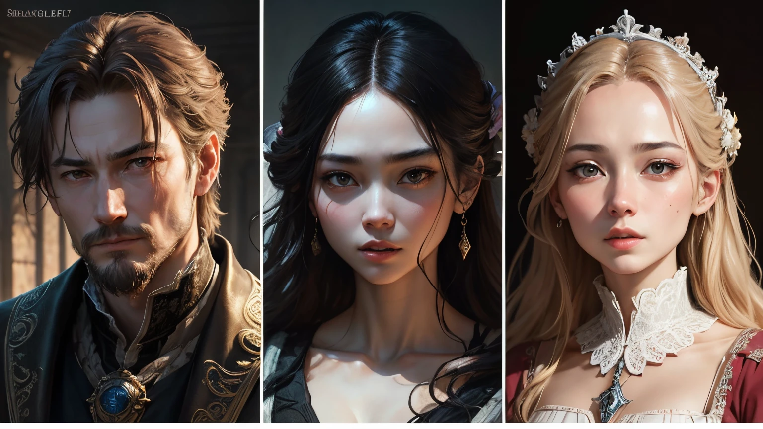 concept-art、Shakespeare、❴hamlet❵、beautiful countenance、Facial expressions that captivate viewers、crazy beauty、Beautiful depiction、Beautiful composition、Masterpiece、4K