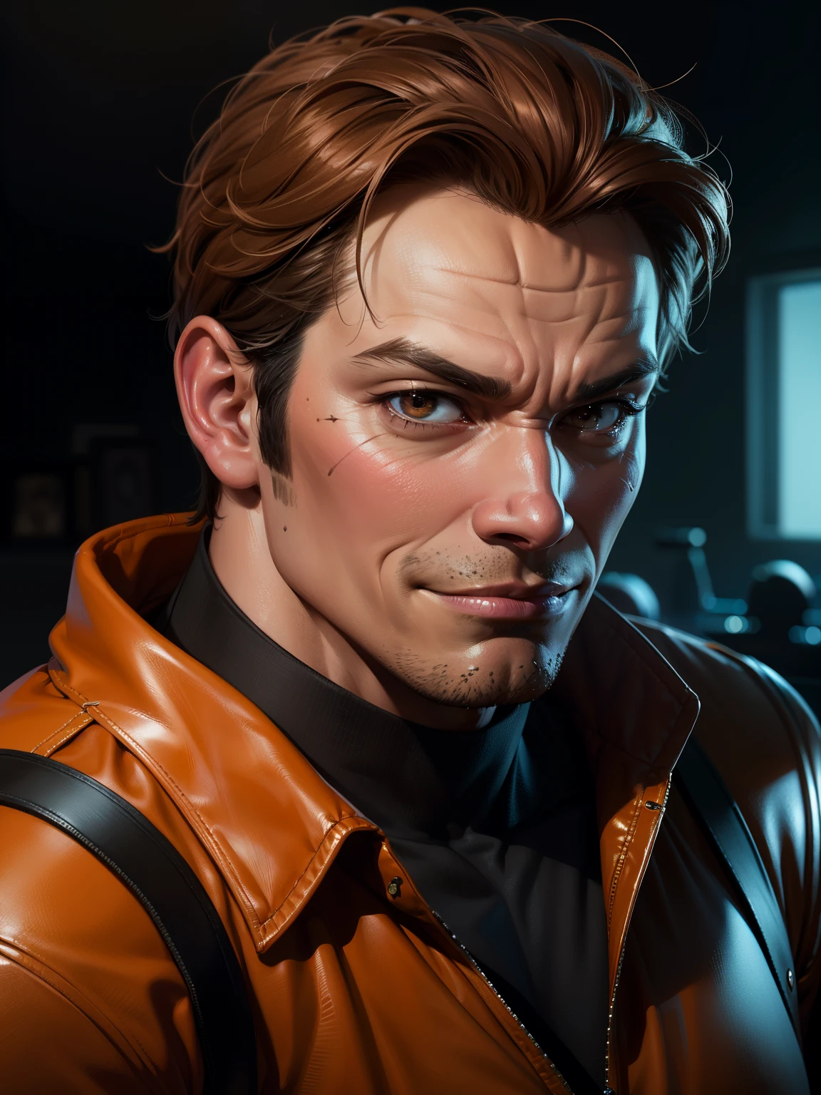 HD, (best detail) (best quality), Freddy from fnaf,Freddy in human version,detailed facial features,Freddy from Five Nights At Freddy's,human,sexy man
