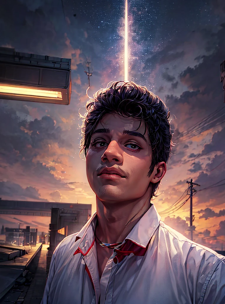 Convert into anime boy, light,2d