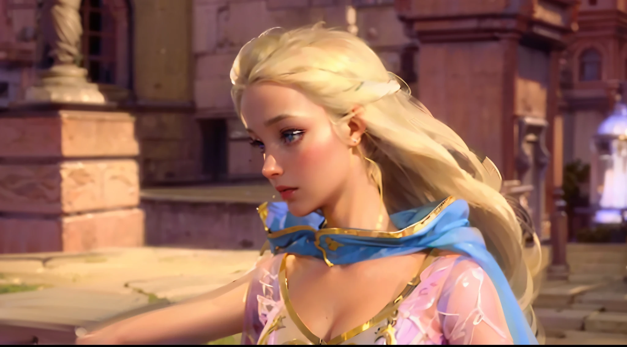 a close up of a barbie doll with a long blonde hair, blonde - haired princess, she has blond hair, rapunzel, annasophia robb as link, character close up, video game cutscene, zelda, character close-up, leaked image, render of mirabel madrigal, close up character, a girl with blonde hair, Princess Anneliese from barbie princess and the pauper,(masterpiece, best quality:1.2),(8k,highres,RAW photo,realistic,photo-realistic:1.3),(detailed skin texture,detailed cloth texture,beautiful detailed face:1.25),professional lighting,photon mapping,beautiful soft light,radiosity,physically-based rendering,model shoot style, model shoot style, (extremely detailed CG unity 8k wallpaper), full shot body photo of the most beautiful artwork in the world, complex 3d render ultra detailed, looking at viewer, 18 yo, wet hair, real human skin, vibrant details, hyperrealistic, beautiful, octane render, 8k, best quality, masterpiece, an extremely delicate and beautiful, extremely detailed ,CG ,unity ,wallpaper, (realistic, photo-realistic:1.37),Amazing, finely detail, masterpiece,best quality,official art, extremely detailed CG unity 8k wallpaper ,extreme detailed eyes, (perfect face), shiny skin, colorful, highest detailed, vibrant colors, ultra high res, (high contrast), intricate, lens flare,