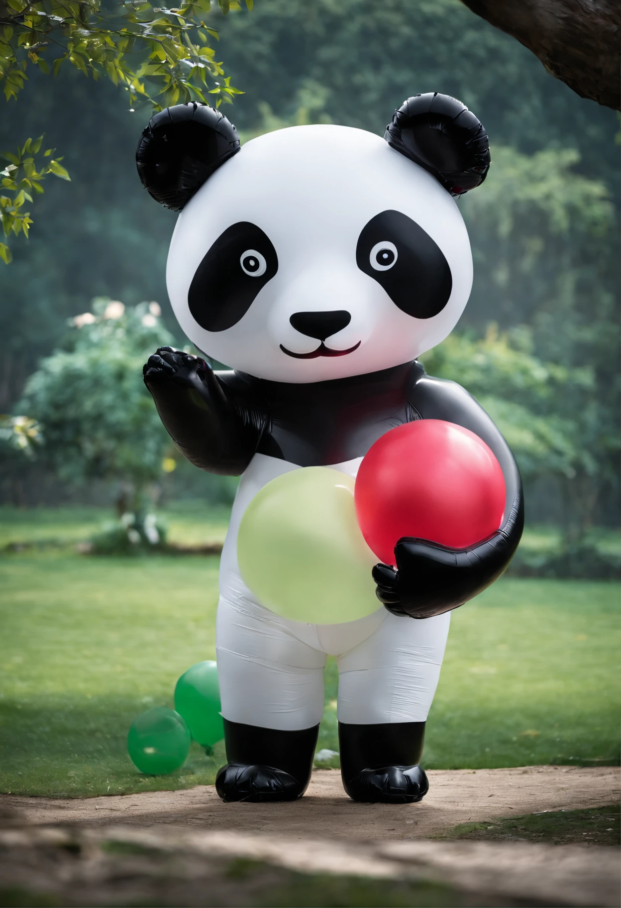 (((Inflatable panda balloon))),cleanness,Intense contour light,Luminous inside,Colorful,((Best quality)), ((tmasterpiece)),Enhanced dynamic viewing angle,,glowing effect,ultra - detailed,Works of masters,high high quality,8K分辨率,depth of fields,电影灯光,epic graphics,high high quality,ultra - detailed,Detailed pubic hair,Accurate,电影灯光