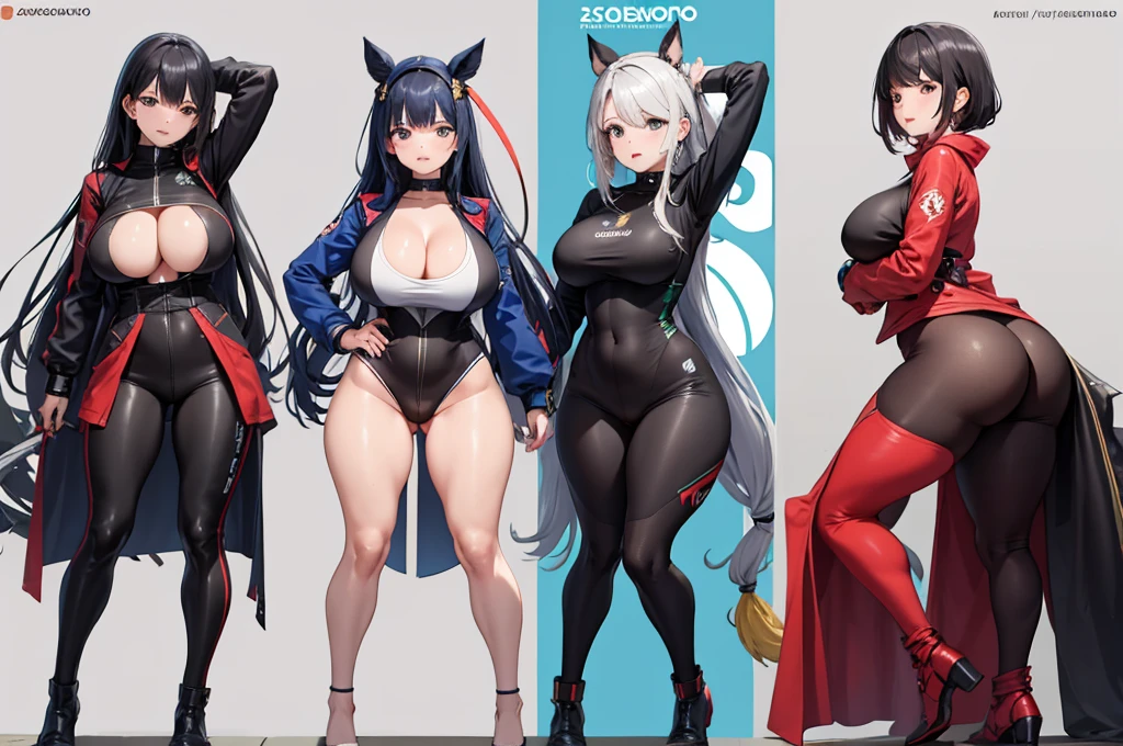 (best quality), (circunstanciado), 2meninas, :d, arm behind head, armadura, Botas blindadas, Axilas, arms behind her head, arms up, Bodysuit preto, black bow, olhos azuis, corar, Bodysuit, Botas, arco, Seios enormes, Seios para fora, umbigo coberto, Brincos, Luvas, cabelos grisalhos, cabelo entre os olhos, hairbow, ornamento de cabelo, dentro, jewelries, cabelos longos, Olhando para o Viewer, several young girls, Mamilos, no-bra, boca aberta, rabo-de-cavalo, sentado, sorrir, pernas abertas, squatting, coxas, Coxas, Roupas rasgadas, cabelos muito longos, cabelos brancos, janela de coxa branca