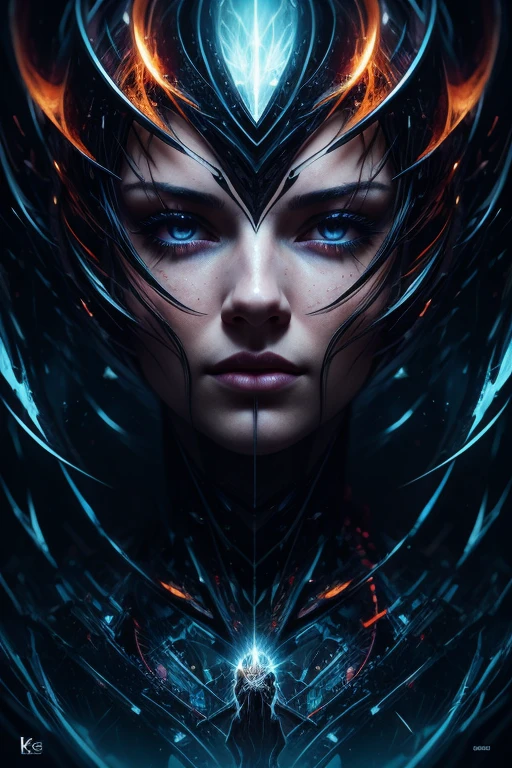 If you look into the abyss for a long time, then the abyss stops looking at you,
style by Karol Bak, Carne Griffiths, Figure v3, Art Deco, Datanoshing,
Ink v3, Splash style, Abstract Art, Abstract Tech, 3D, High definition,
Photo realistic, specified, CyberTech