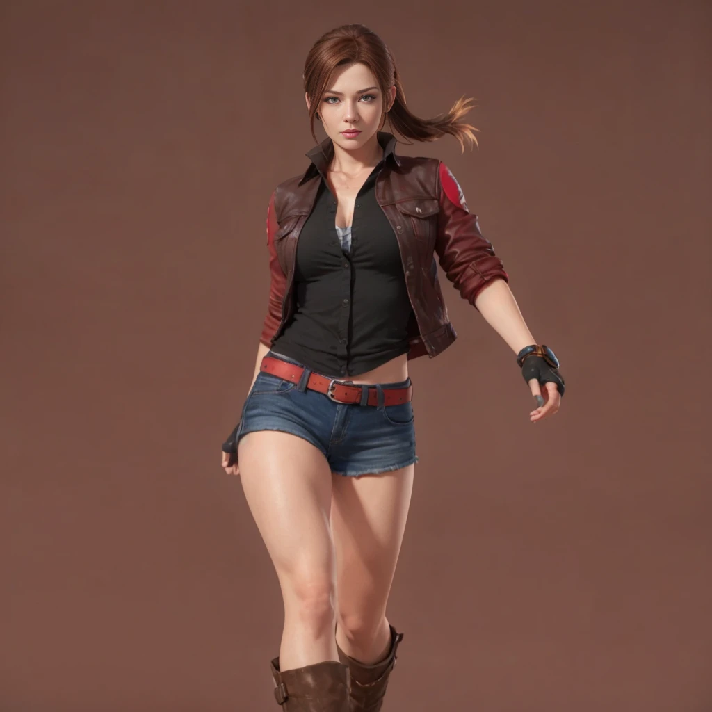 (Claire Redfield:1.1), (perfect facial features:1.1), (belos olhos detalhados, beautiful detailed lips, olhos e rosto extremamente detalhados, long eyelashes), (fotorrealista:1.37), (ultra-detalhado, Realistic), (retrato, horror), (vivid colors), (studio lighting), (tons de cores sutis), (foco nítido), (Bokeh) Textura ultrarrealista