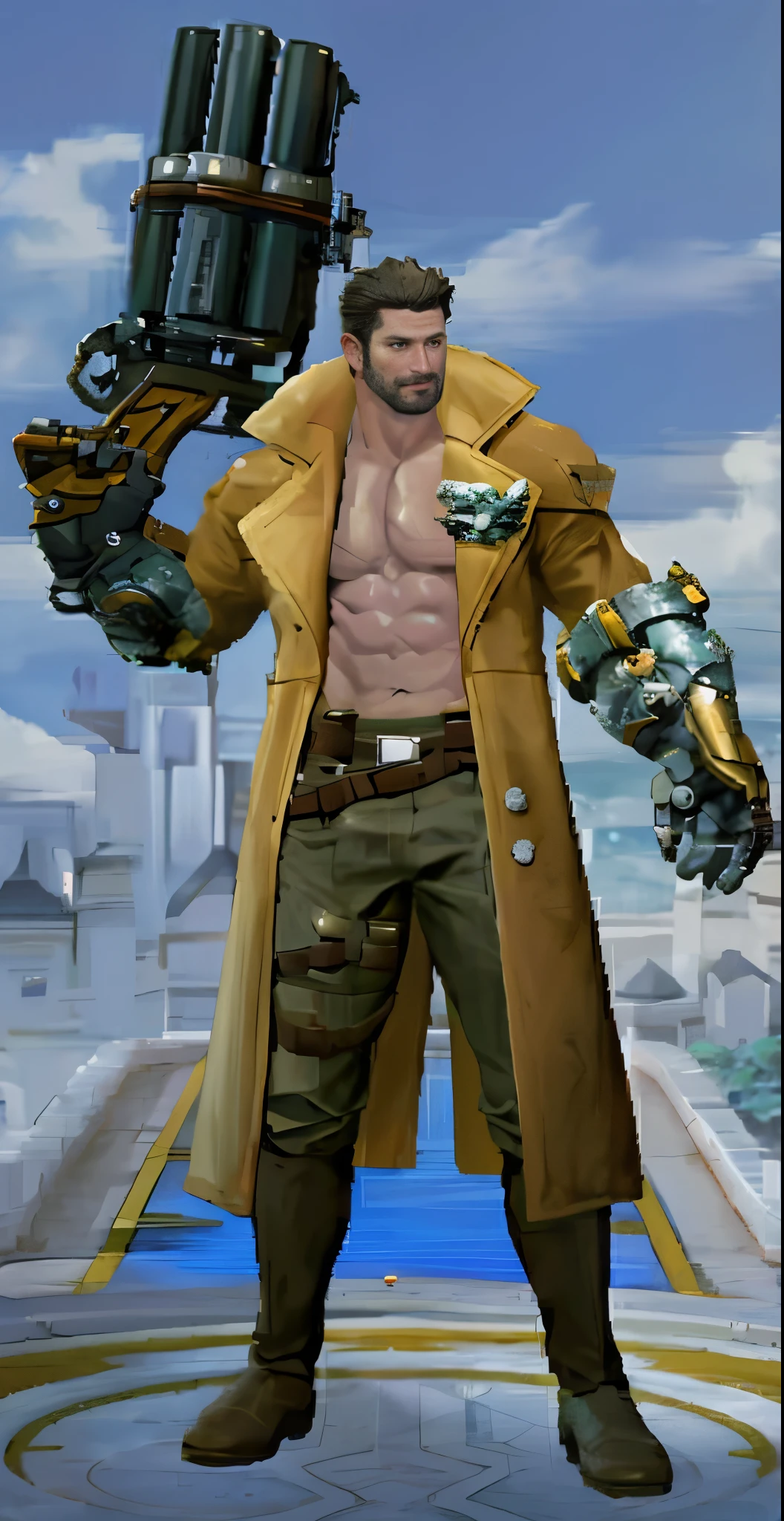 100k, 40 years old, handsome, muscle, nude, big bulge (big bulge in the pant),