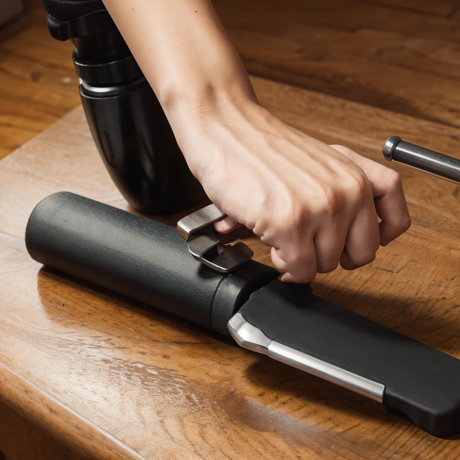 Create a tool that has a 3 finger plat open grip handle