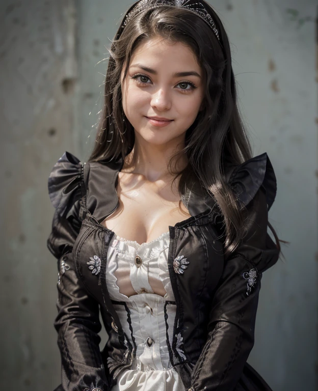 uma mulher bonita, (rainha elfa:1.4) Sente-se no trono,(neko roupas de despojadas:1.8) , rosto perfeito, corpo inteiro, Victorian era, vestido nobre, complicated decoration, ortografia, talking, sorridente, arms behind back, luz de aro suave, beautiful detailed sky, master part, ultra high-resolution, alta qualidade, 4k, (fotorrealista:1.2), fotografia,