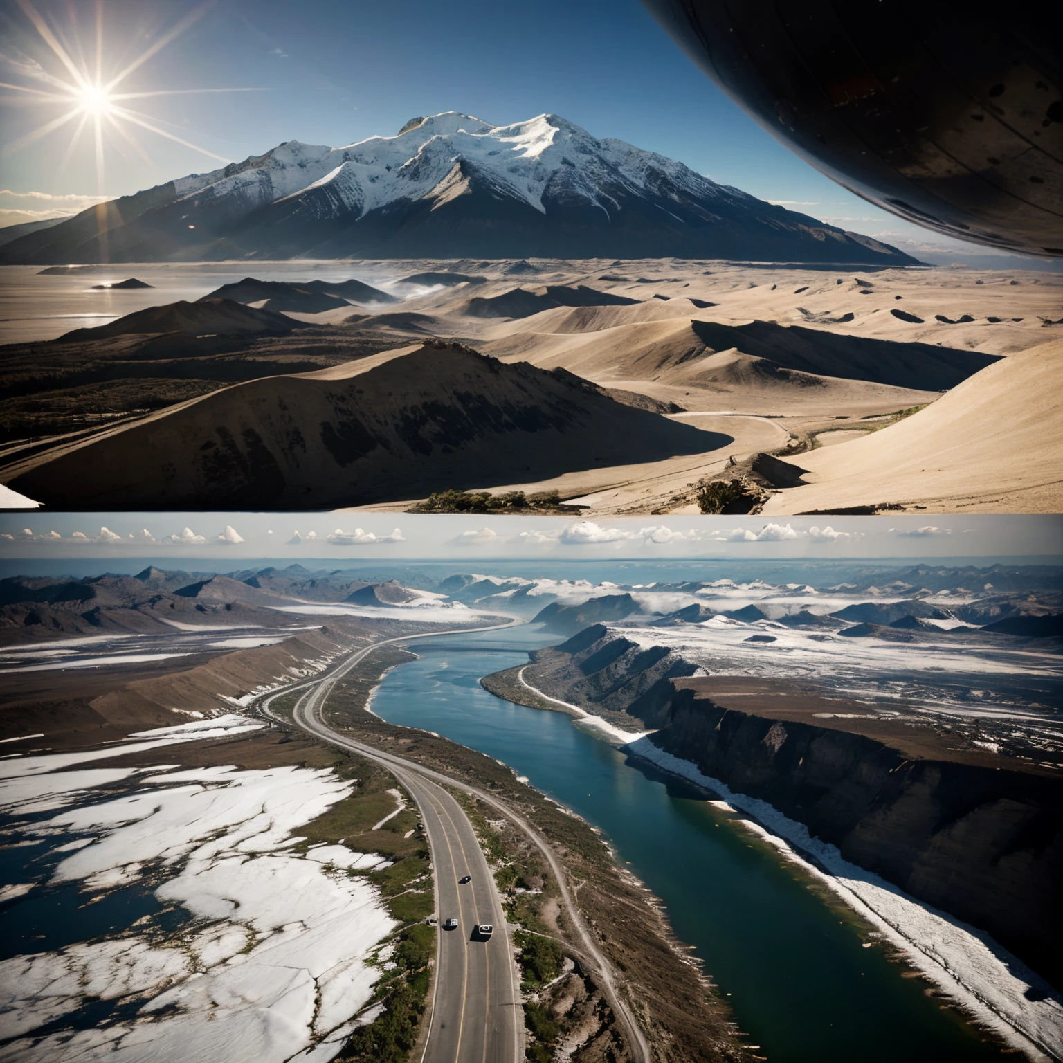 Climate change collage informative