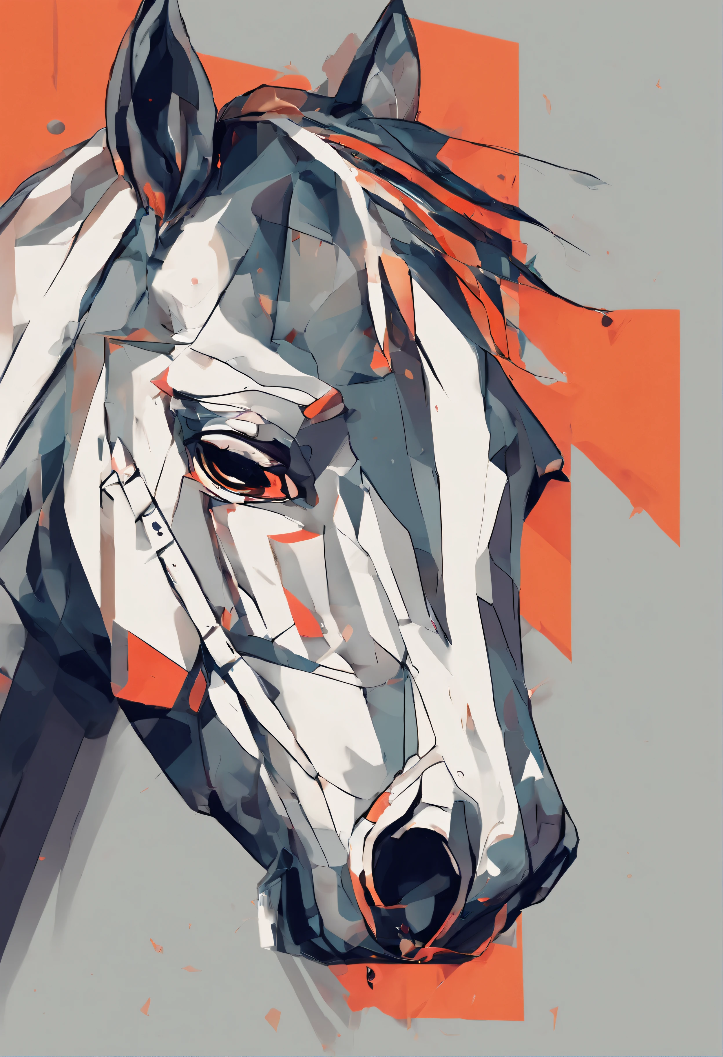 High Resolution, Ultra-detailed, Texture effects, subtle gradients, Big horse,light grey mane, very sad black eyes, close up of head and shoulder, crying_with_eyes_openthere is a horse's eye with a tear in it, tear drop, sad, tears dripping from the eyes, tear, crying one single tear, tears, crying tears, tears drip from the eyes, sad!,