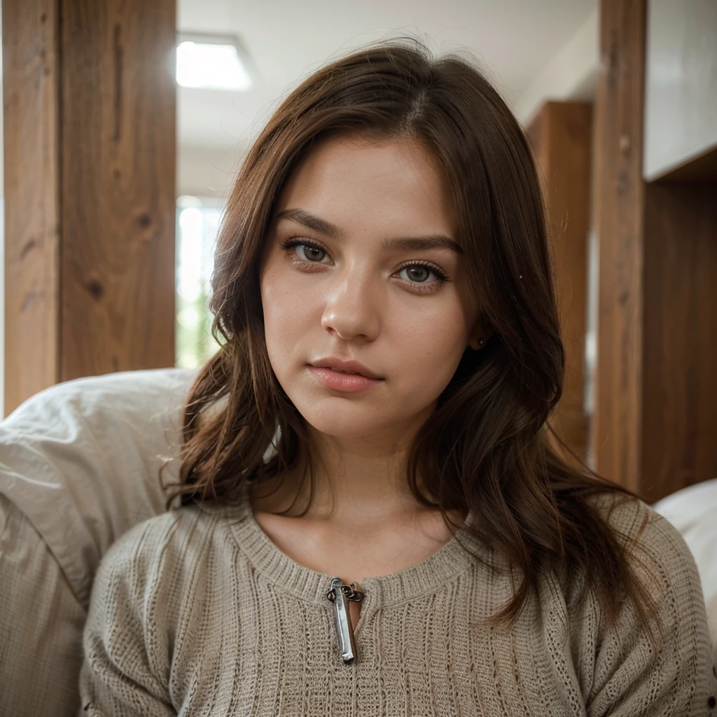 ((best quality)), ((Meisterwerk)), (Detailliert), Perfektes Gesicht, 1.1, Hochdetaillierte Gesichts- und Hautstruktur, Detaillierte Augen, brown eyes, brown colored eyes, cute makeup, Anastasia 24 year old russian, cute instagram modeling pictures, cute selfies in her Ferrari, cute posing, 0.5 zoom