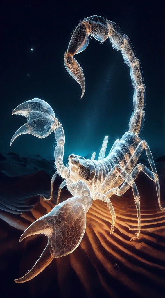 X-ray of a scorpion in the sea