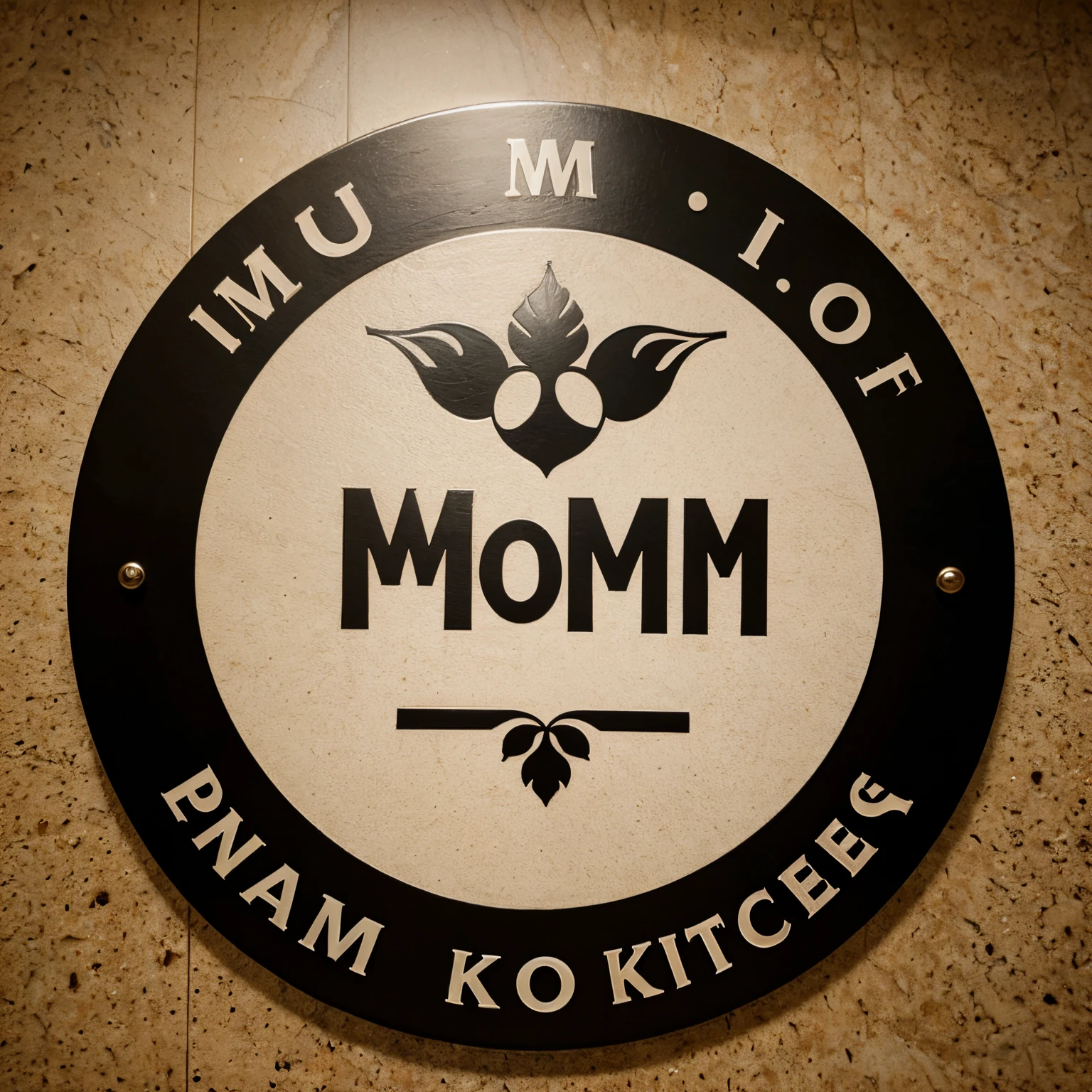 Un logo con el nombre Mom's Kitchen