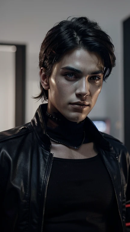 Change background cyberpunk Handsome boy,realistic face,8k,ultra realistic
