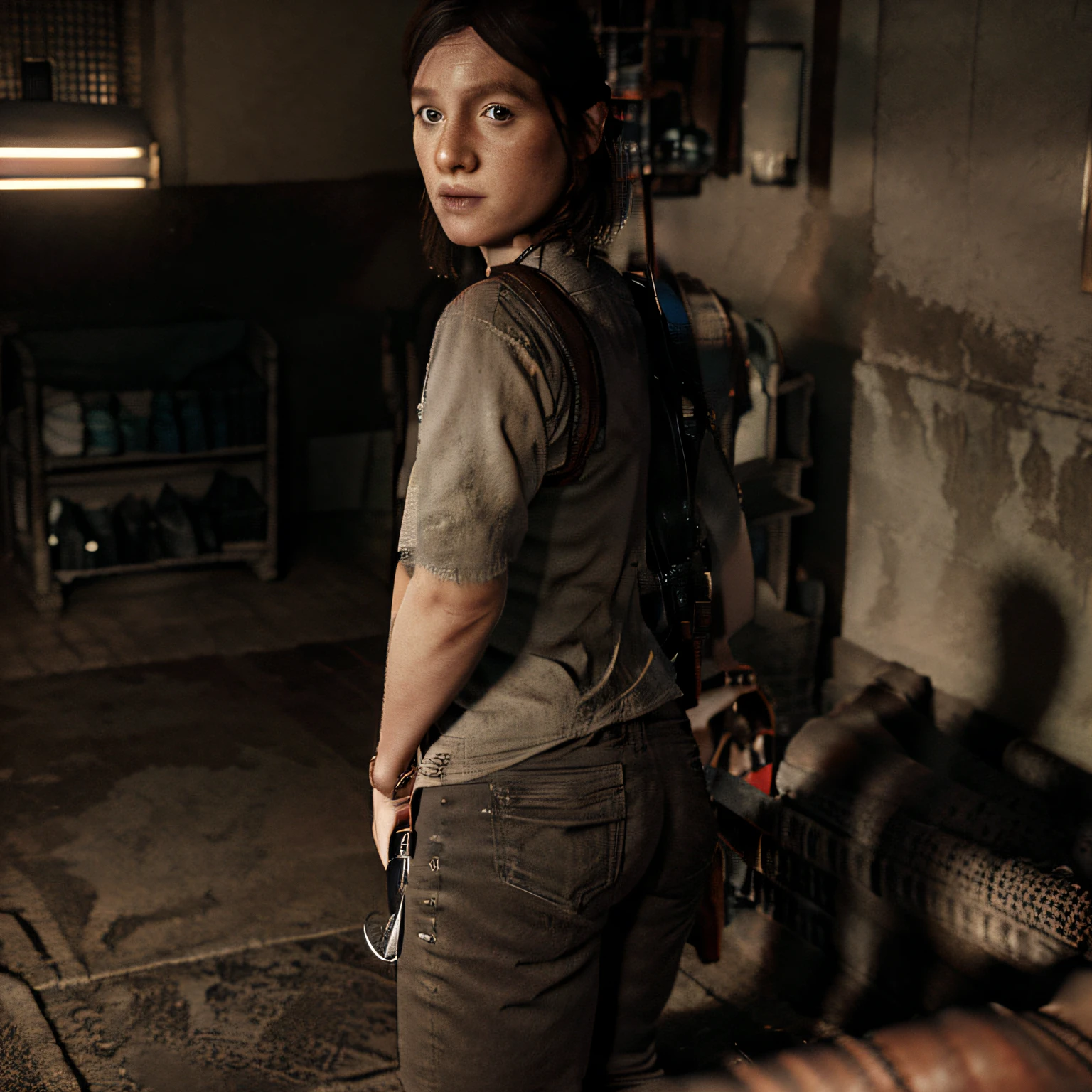 Ellie from tlou showing off her big ass in the back position,focar na bunda