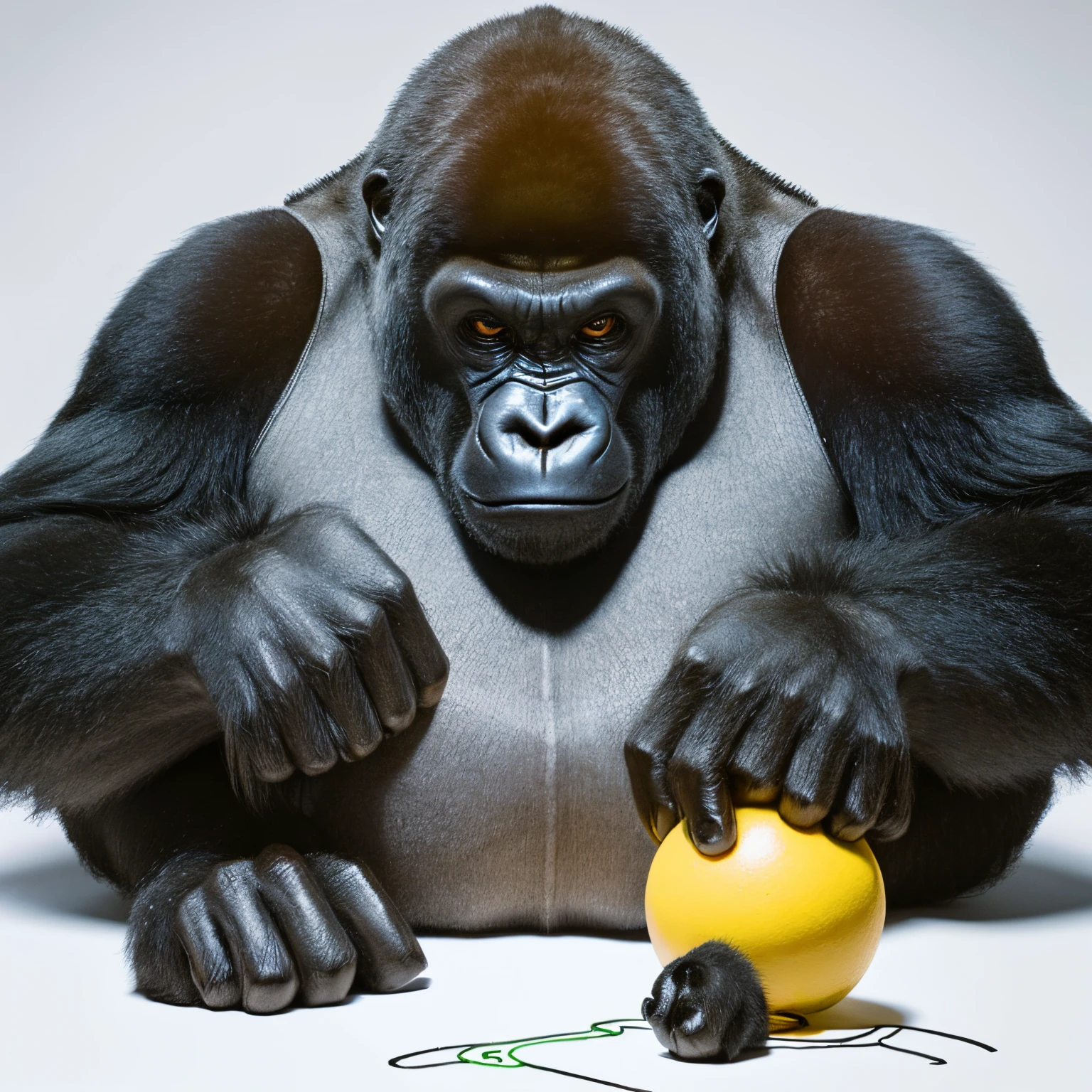 Cute gorilla drawing simple like a child would draw