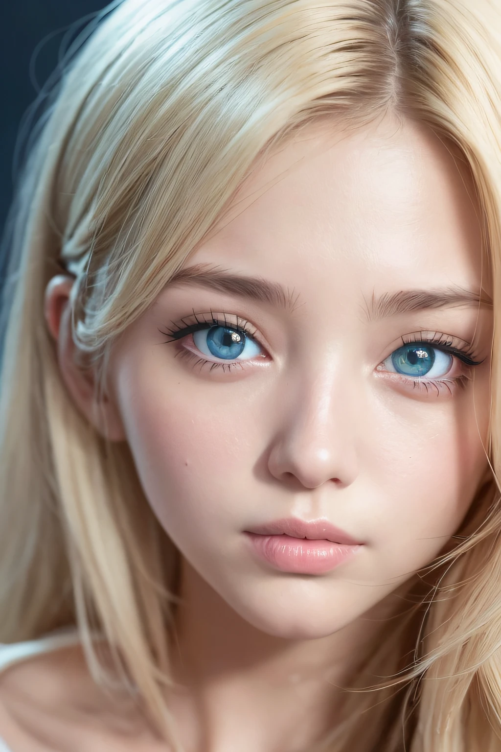 highest quality, masterpiece, Ultra-high resolution, (Realistic:1.4), RAW Photos, One girl, Blonde Hair, blue eyes, Detailed eyes and face, beautiful girl