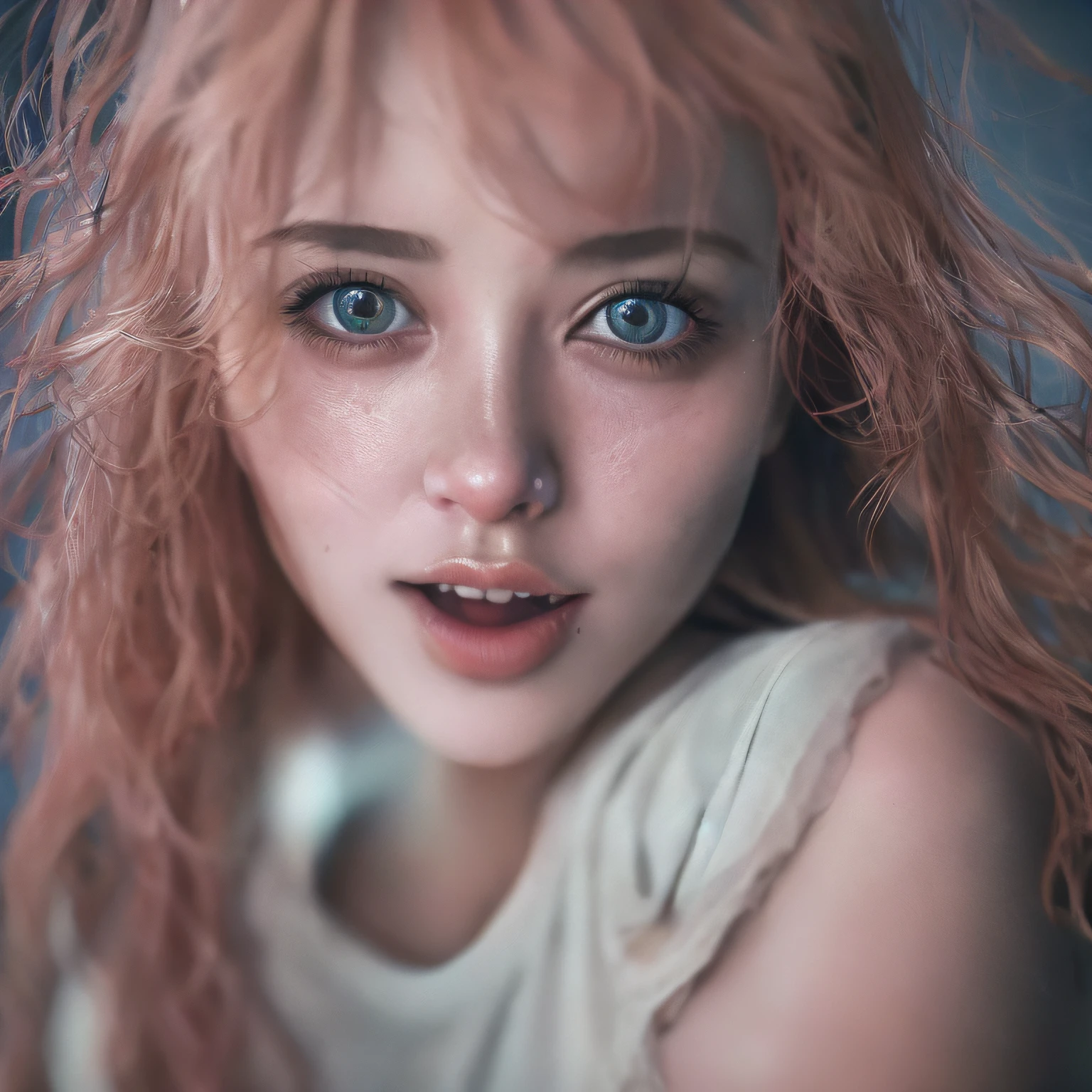 STABLE DIFFUSION 2.1 REALISTIC PHOTOREAL face, orgasmface, deep breathing, ((Close-up: 1.5)), (((IU))), (((cute feelings Loved))) Pink hair, naked, tiefer ausschnitt, Masterpiece, absurdres,award winning photo, extremely detailed, amazing, fine detail, (extremely detailed eyes:1.125) and face, by lee jeffries nikon d850 film stock photograph 4 kodak portra 400 camera f1.6 lens rich colors hyper realistic lifelike texture dramatic lighting unrealengine trending on artstation cinestill 800 tungsten, beautiful woman, ulzzang-6500, smiling seductively, excited,