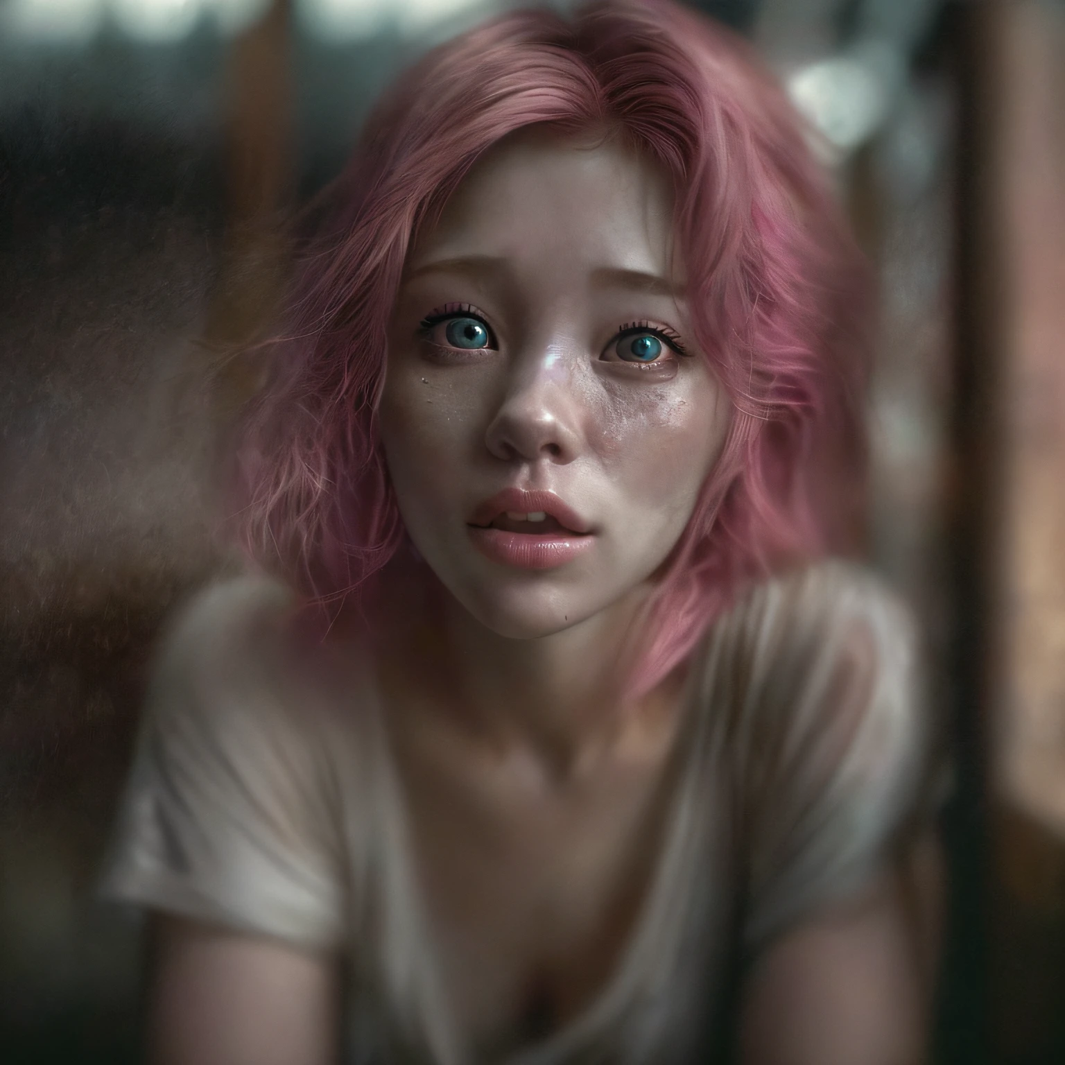 STABLE DIFFUSION 2.1 REALISTIC PHOTOREAL face, orgasmface, deep breathing, ((Close-up: 1.5)), (((IU))), (((cute feelings Loved))) Pink hair, naked, tiefer ausschnitt, Masterpiece, absurdres,award winning photo, extremely detailed, amazing, fine detail, (extremely detailed eyes:1.125) and face, by lee jeffries nikon d850 film stock photograph 4 kodak portra 400 camera f1.6 lens rich colors hyper realistic lifelike texture dramatic lighting unrealengine trending on artstation cinestill 800 tungsten, beautiful woman, ulzzang-6500, smiling seductively, excited,