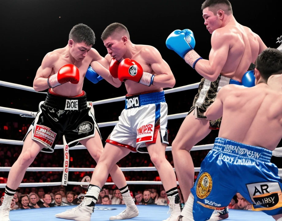 Body blow boy boxing ropes the ring defeat