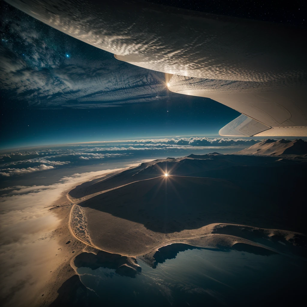 espace , nuages , planète mars avec de l'eau , Voie lactée , étoile , haute qualité , réaliste