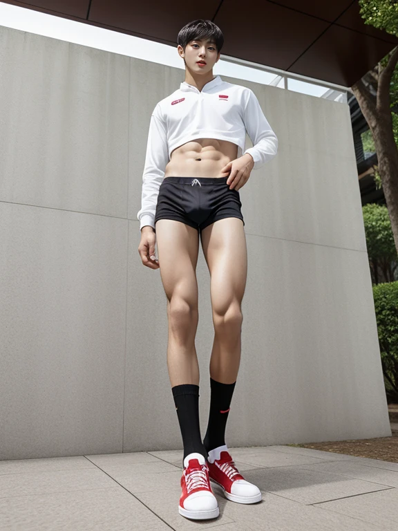 teenagers , young , light-skin , wearing an dark red sexy underwear, tmasterpiece,k hd,the feet,Transparent sports vest,semi transparent,black long socks,The barefoot , red colour , handsome and cute , extreme cute boy , white skin , dark red underwear boxers shorts , extremely tall and cute boy ,oppa model , handsome model , full body , dark red boxers underwears short shorts , black socks , white light-skin , Chinese model , young boy , white skin , handsome and extremely cute , red boxers underwear shorts , long black socks , handsome model , at the park , jogging , model oppa , long legs , jogging , running , high knee black socks ,black long socks , stand up , extremely tall , extremely high , red underwears , red sports underwear , long black socks , clean and white legs , Chinese model , extremely long legs , looking at the camera , clean and white thigh , huge bulge , kid face , baby face , wearing jacket , red underwears boxers , light and white skin , red undies , two different height boy , height gap , out grown , towering boy and shorty boy , growth spurt , towering boy , very very very tall boy beside very very very short boy