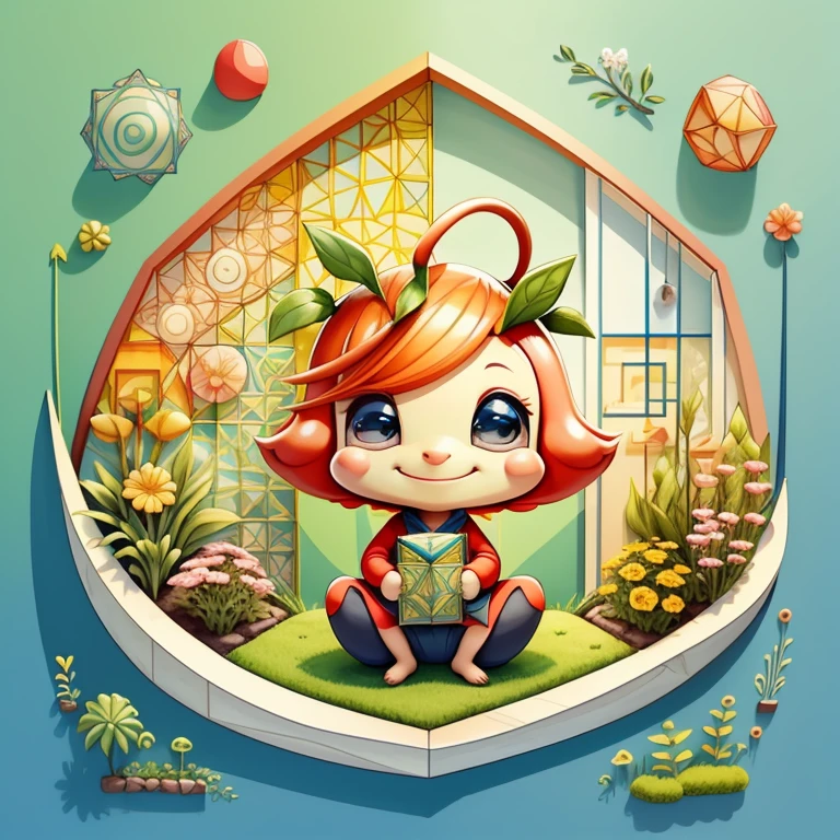 (cute ant smiling with a garden), Munchkin ,Geometric multidimensional wall portrait, livro de arte, Tchibi,
Yang08k, Beautiful, Colouring,
Obras, of the highest quality, best quality, Arte Oficial, Beautiful and Aesthetic,