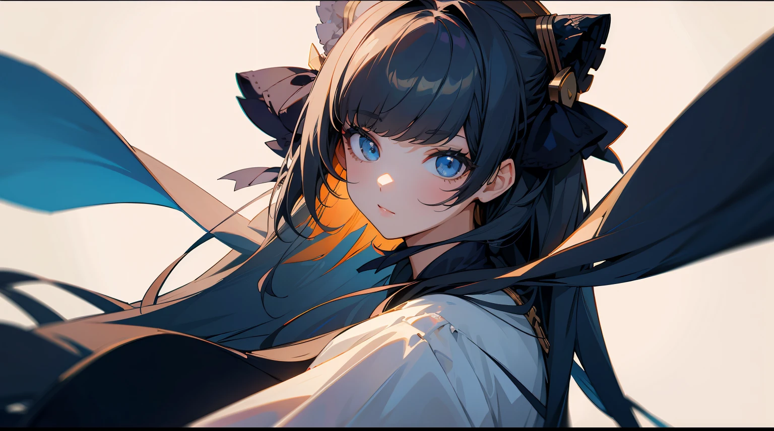 a 1girl, 8K quality, Best Quality, hairlong, a beautiful background, 1920x1080 resolution, beatiful face