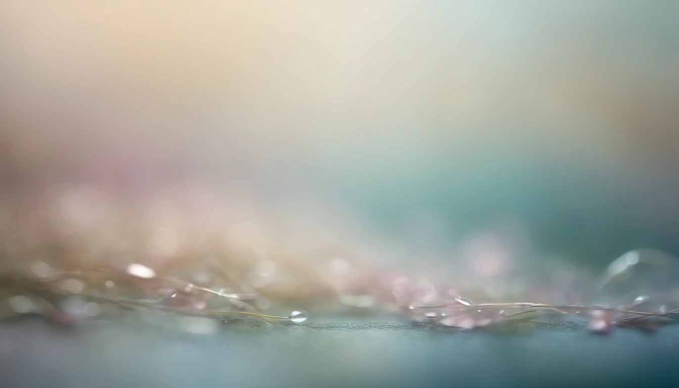 Capture a macro shot of a delicate abstract pastel painting, highlighting the intricate details and soft brushstrokes that create a dreamy and ethereal background.