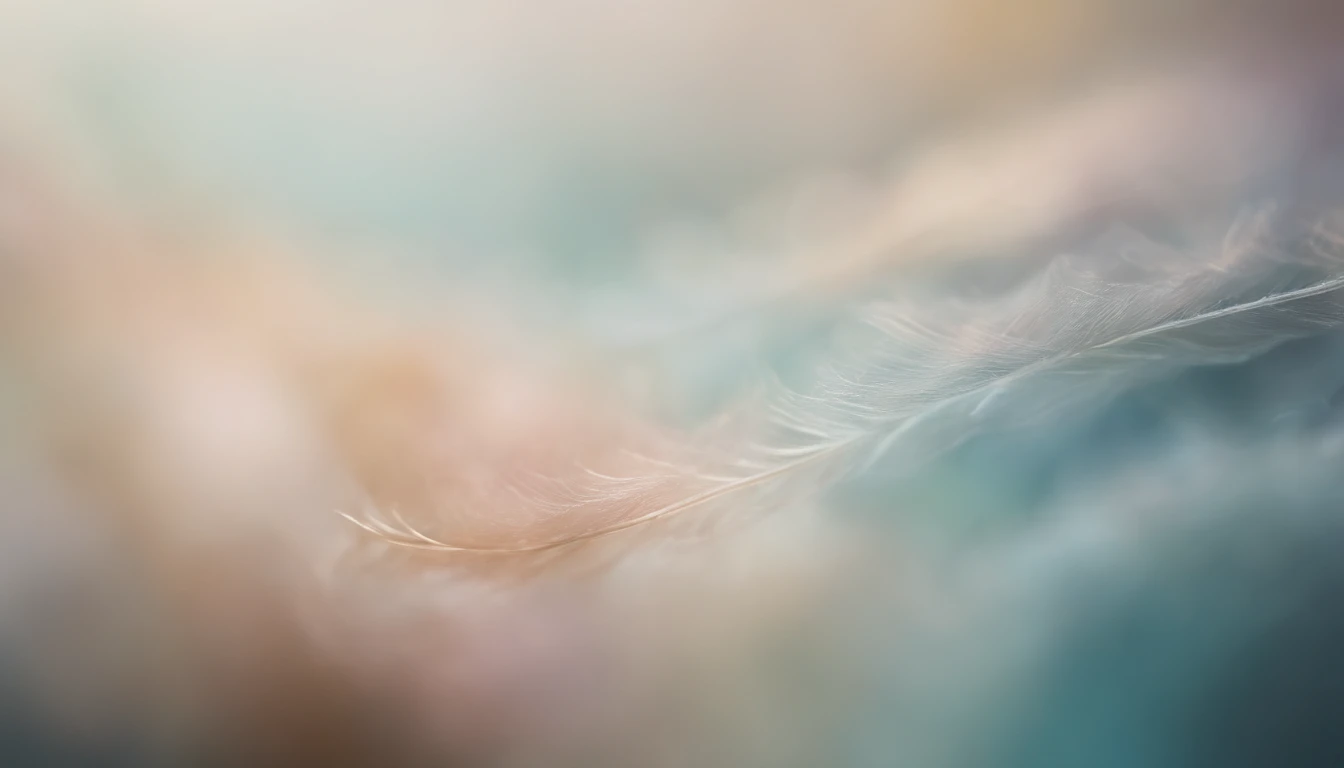 Capture a macro shot of a delicate abstract pastel painting, highlighting the intricate details and soft brushstrokes that create a dreamy and ethereal background.