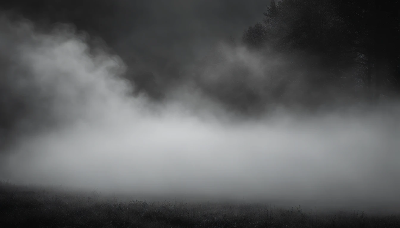 a black and white image of a soft, abstract smoke or mist, emphasizing the soft and mysterious nature of the background