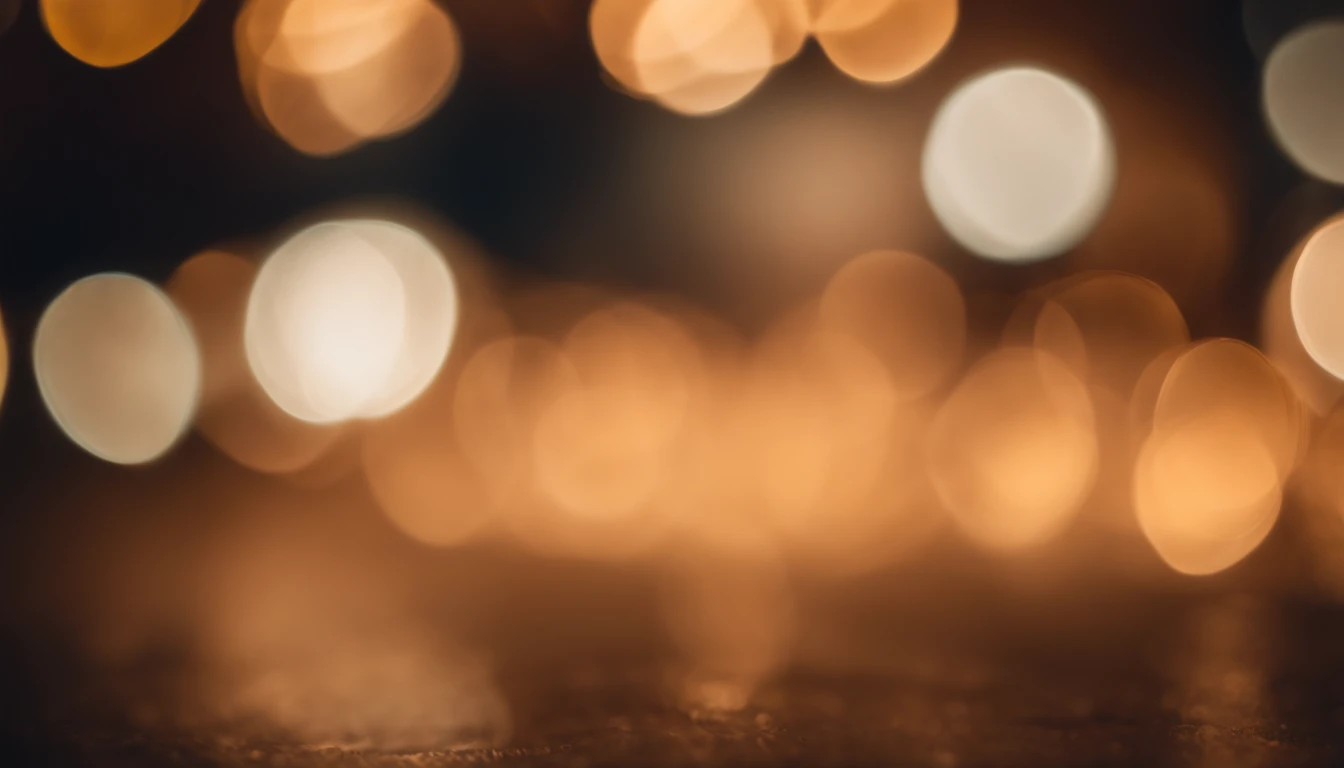 a detail shot of a softly lit, abstract bokeh pattern, showcasing the delicate and sparkling lights as a soft and magical background.