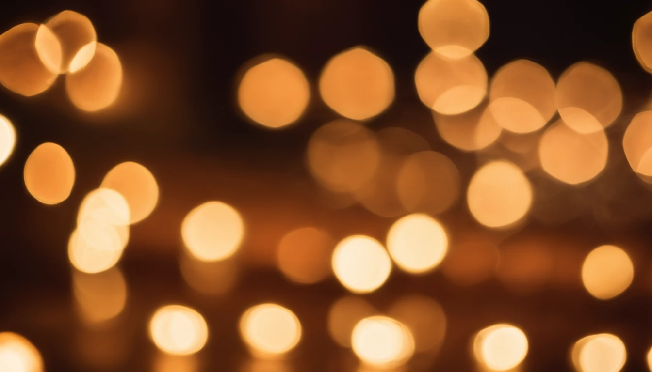 a detail shot of a softly lit, abstract bokeh pattern, showcasing the delicate and sparkling lights as a soft and magical background.