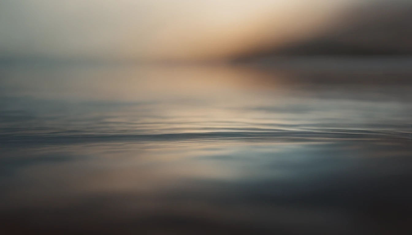 a close-up shot of a softly blurred abstract painting, highlighting the soft brushstrokes and subtle colors that create a calm and serene background