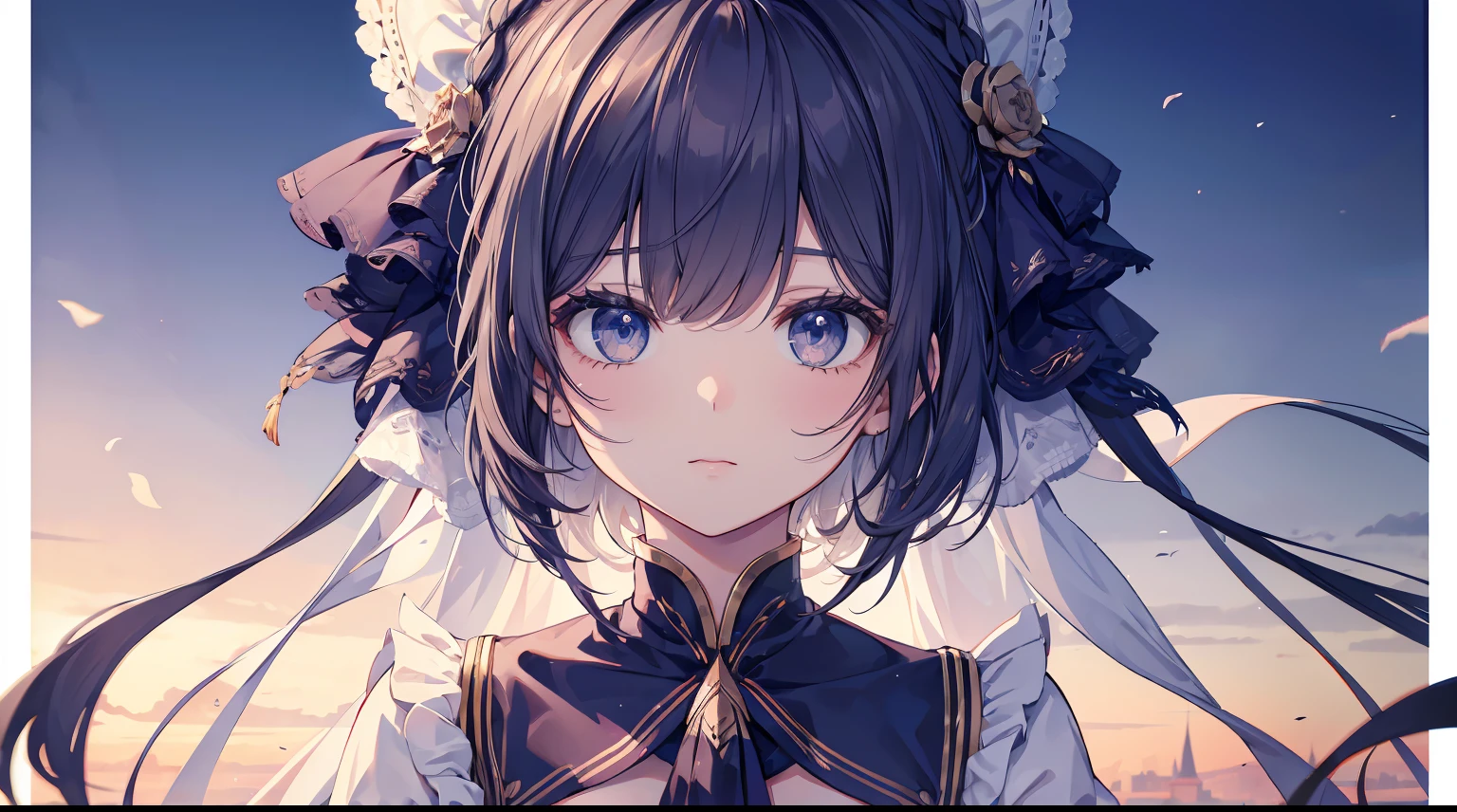 a 1girl, 8K quality, Best Quality, hairlong, a beautiful background, 1920x1080 resolution, beatiful face