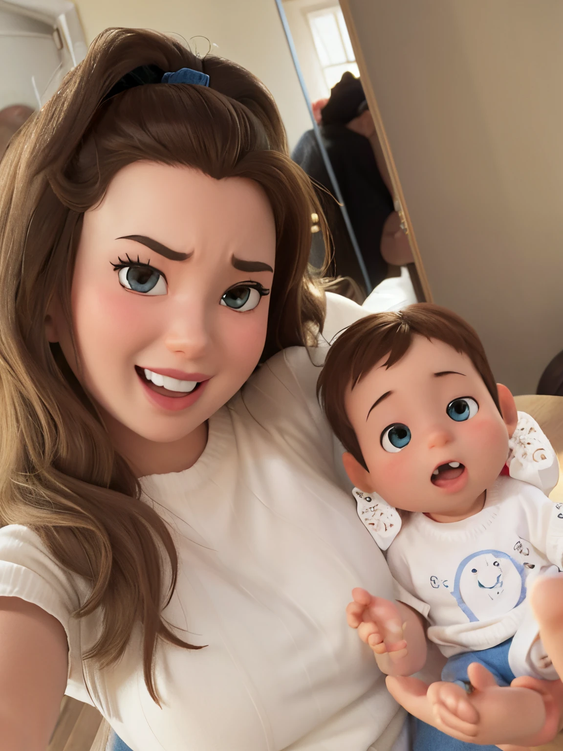 Mama, ,Selfie , Disney Pixar cartoon