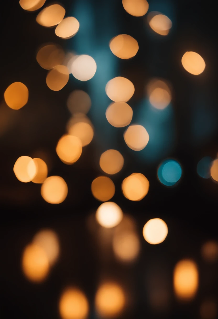 a detail shot of a softly lit, abstract bokeh pattern, showcasing the delicate and sparkling lights as a soft and magical background.