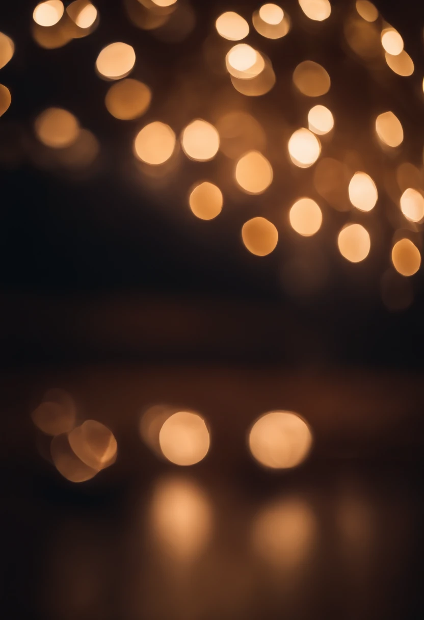 a detail shot of a softly lit, abstract bokeh pattern, showcasing the delicate and sparkling lights as a soft and magical background.