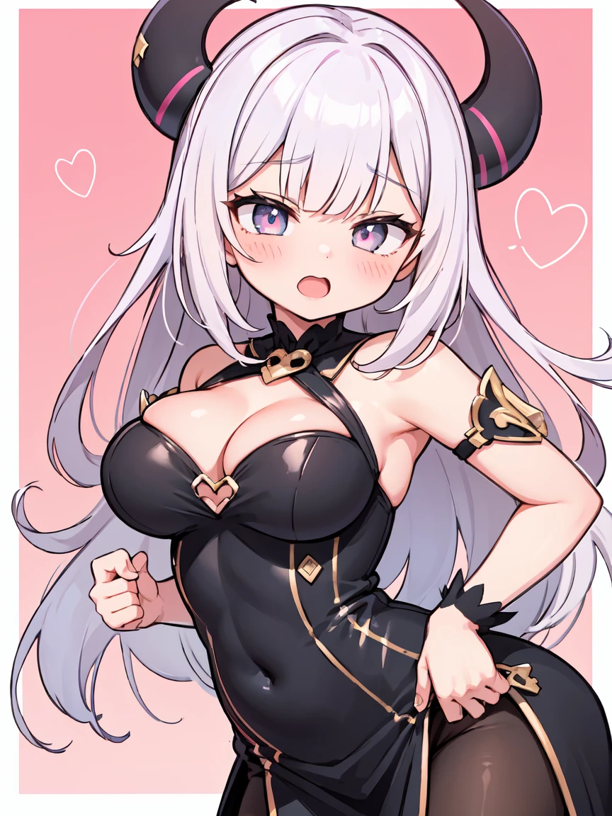 ((master part)), ((best quality)), (ultra detalhado:1.2), illustration, estilo anime, Pintura, Pose as an erotic character nsfw doujinshi,, //, uma bonito, 1girl, (sozinho), //, Fantasia de empregada com orelhas de gato preta. Avental de renda branco. Meias brancas. Cauda de gato preto. fita branca. Saia Curta. gargantilha de fita, //, medium hair style, lindo cabelo rosa pastel, ((Olhos bonitos)), de pele branca, seios grandes, corpo voluptuoso, //, (Ahegao:1.3), Rindo, corpo inteiro, gradation, //, (Pink heart pattern background:1.2),//, brilhante-cintilante, corpo ultra brilhante, Brilhando