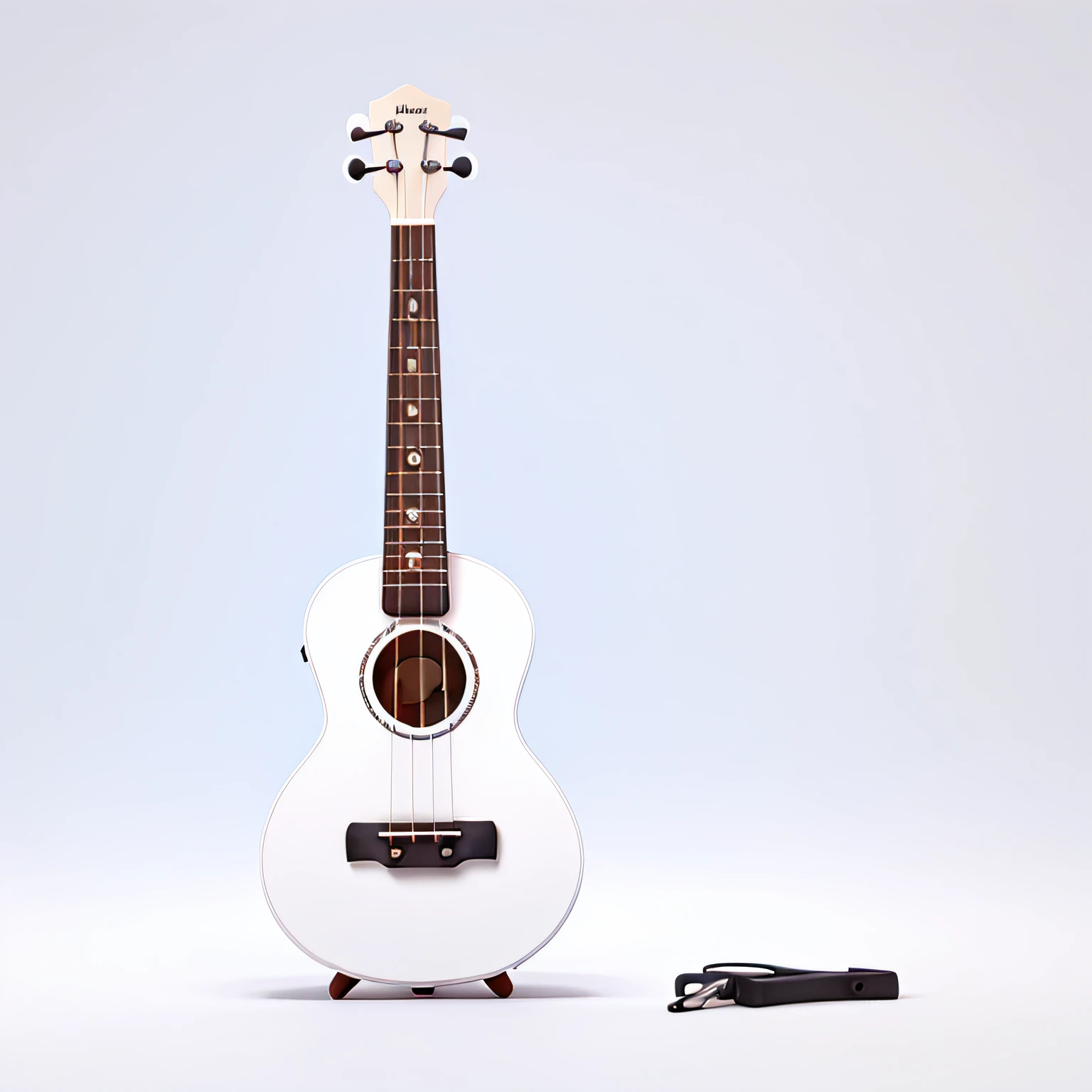 ukulele, fundo branco