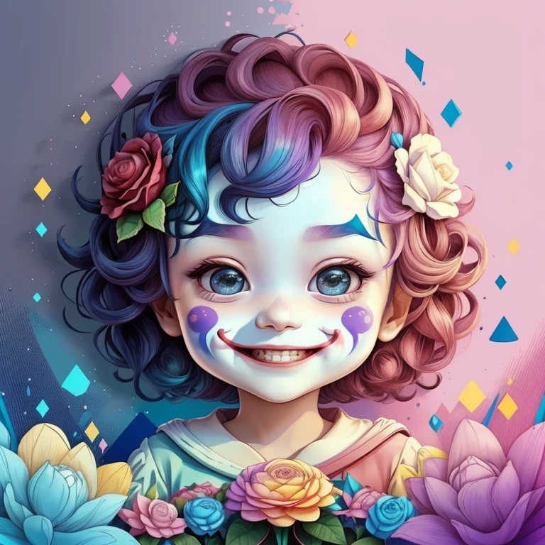 ) ((cute baby joker smiling with flowers) ((Mikey)) - Criador: Walt Disney2023) ), ,, ( Walt Disney acolchoamento ,multidimensional geometric wall PORTRAIT, arte, Chibi,
Yang08k, lindo, Colouring,Rose
Primary works, qualidade superior, melhor qualidade, Arte Oficial, Beautiful and Aesthetic,)) ), ,, Walt Disney acolchoamento ,multidimensional geometric wall PORTRAIT, arte, Chibi,
Yang08k, lindo, (Colouring, rosa), amarelo ,azul ,vermelho e branco)
Primary works, qualidade superior, melhor qualidade, Arte Oficial, Beautiful and Aesthetic,