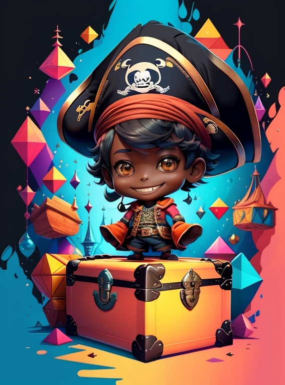 ) ((cute black baby pirate smiling with a treasure trunk) ((Mikey)) - Criador: Walt Disney2023) ), ,, ( Walt Disney acolchoamento ,multidimensional geometric wall PORTRAIT, arte, Chibi,
Yang08k, lindo, Colouring,Rose
Primary works, qualidade superior, melhor qualidade, Arte Oficial, Beautiful and Aesthetic,)) ), ,,  Walt Disney acolchoamento ,multidimensional geometric wall PORTRAIT, arte, Chibi,
Yang08k, lindo, (Colouring, rosa), amarelo ,azul ,vermelho e branco)
Primary works, qualidade superior, melhor qualidade, Arte Oficial, Beautiful and Aesthetic,