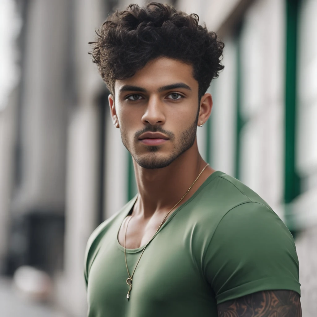 Homme avec barbe devant un immeuble, yeux chattain ,beau jeune homme, Homme musclé à la peau bronzée foncée, un homme noir avec cheveux court Homme attrayant, male model, Photo portrait doux 8 k, curly and short hair, Pretty male, Jeune homme au beau visage, Attractive young man, head shot, Portrait taken in the head, face detailed, square-jawed, Micael Borges 8k