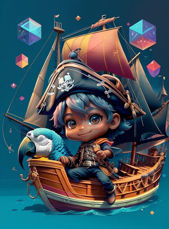 ) ((cute black baby pirate smiling with a ship and a parrot) ((Mikey)) - Criador: Walt Disney2023) ), ,, ( Walt Disney acolchoamento ,multidimensional geometric wall PORTRAIT, arte, Chibi,
Yang08k, lindo, Colouring,Rose
Primary works, qualidade superior, melhor qualidade, Arte Oficial, Beautiful and Aesthetic,)) ), ,,  Walt Disney acolchoamento ,multidimensional geometric wall PORTRAIT, arte, Chibi,
Yang08k, lindo, (Colouring, rosa), amarelo ,azul ,vermelho e branco)
Primary works, qualidade superior, melhor qualidade, Arte Oficial, Beautiful and Aesthetic,