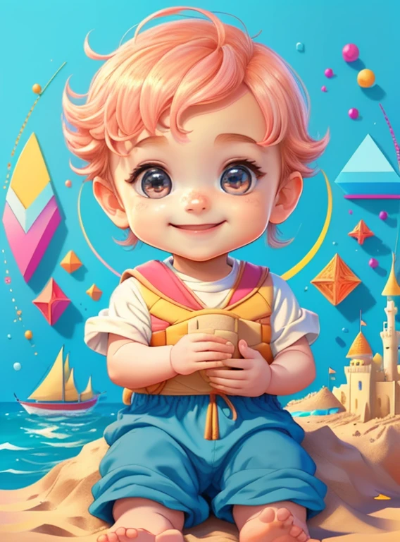 ) ((cute baby boy smiling in beach with a sand castle) ((Mikey)) - Criador: Walt Disney2023) ), ,, ( Walt Disney acolchoamento ,multidimensional geometric wall PORTRAIT, arte, Chibi,
Yang08k, lindo, Colouring,Rose
Primary works, qualidade superior, melhor qualidade, Arte Oficial, Beautiful and Aesthetic,)) ), ,, Walt Disney acolchoamento ,multidimensional geometric wall PORTRAIT, arte, Chibi,
Yang08k, lindo, (Colouring, rosa), amarelo ,azul ,vermelho e branco)
Primary works, qualidade superior, melhor qualidade, Arte Oficial, Beautiful and Aesthetic,