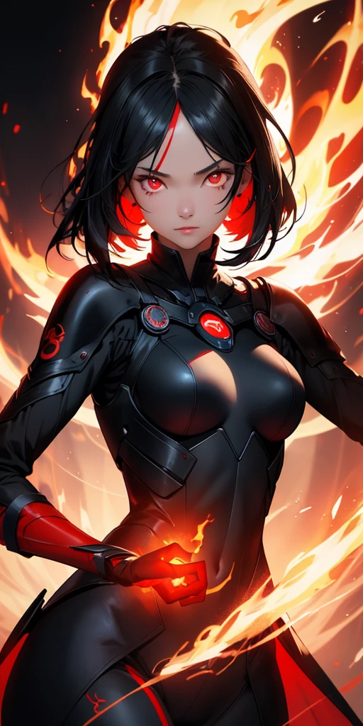 A girl with a body made of lava, featuring a Dracula Orchid pattern. (best quality, ultra-detailed), (realistic), vibrant colors, intense lighting, lava-like texture, hauntingly beautiful composition, surreal atmosphere, contrasting dark shadows, mesmerizing glow, detailed facial features, flowing lava tendrils, fiery eyes, ethereal presence, intricate floral patterns, mysterious aura." lava lady, street fighter style, 1girl, incredibly detailed, hyper realistic, highly detailed, incredibly sharp focus, cinematic lighting, volumetric lighting, dynamic pose, intense expression, rippling magma skin, molten rock body, glowing eyes, fire energy, dramatic smoke effects, neon cyberpunk city background, vibrant colors, cinematic camera angle