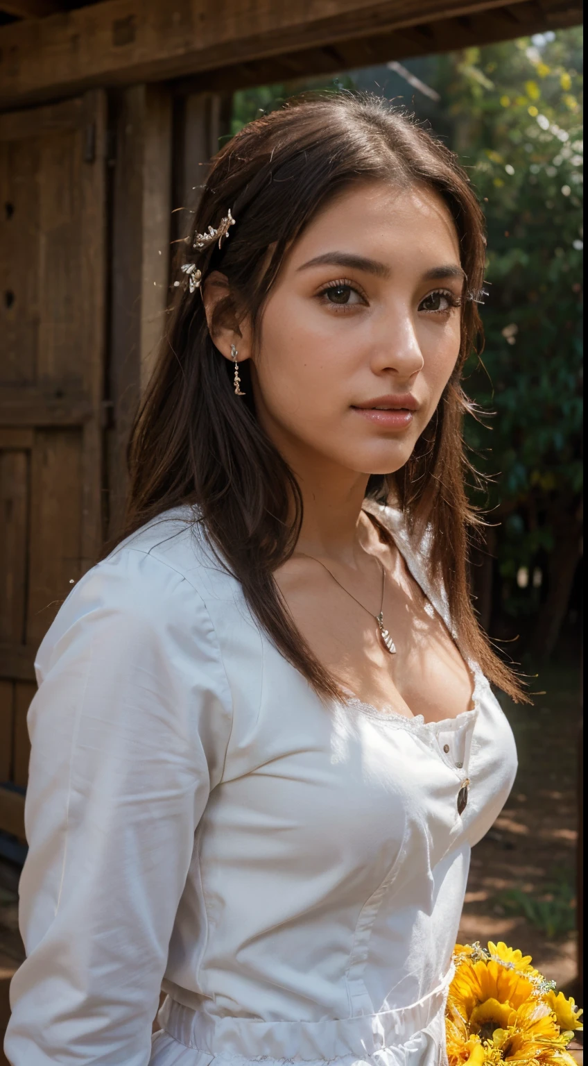 (Obra maestra), La mejor calidad, highest qualityr, fondo de pantalla CG Unity 8k altamente detallado, Texto original en, High resolution, (Profundidad de campo: 1.5), Fidelidad: 1.3, senos, Estilo de retrato de novia, 1 girl, cortinas, velo , Velo de novia, traje de novia, cortinas, jewely, solamente, Pendientes, dientes, novia, negro_cabello