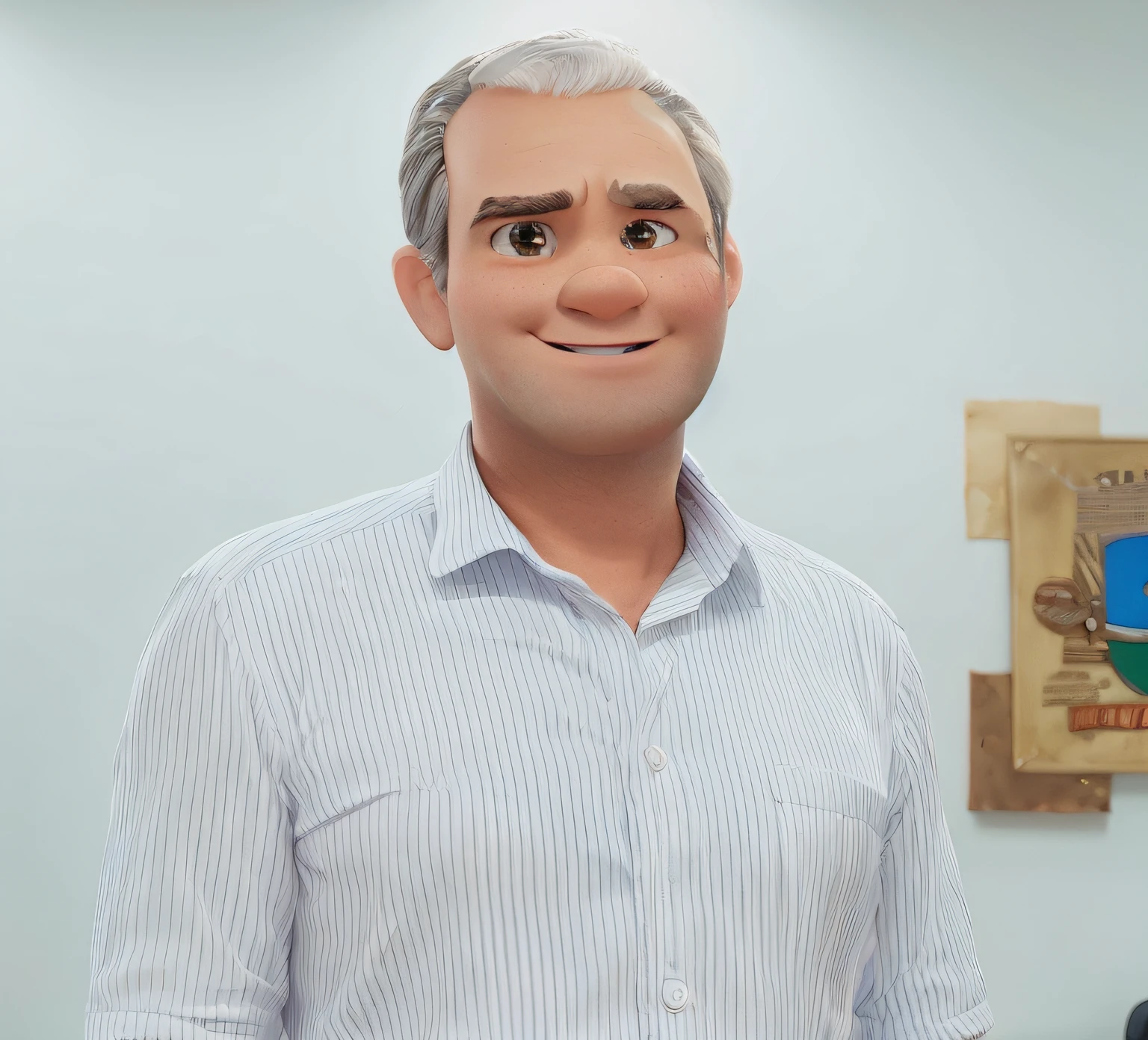um homem estilo cartoon disney pixar com a melhor qualidade