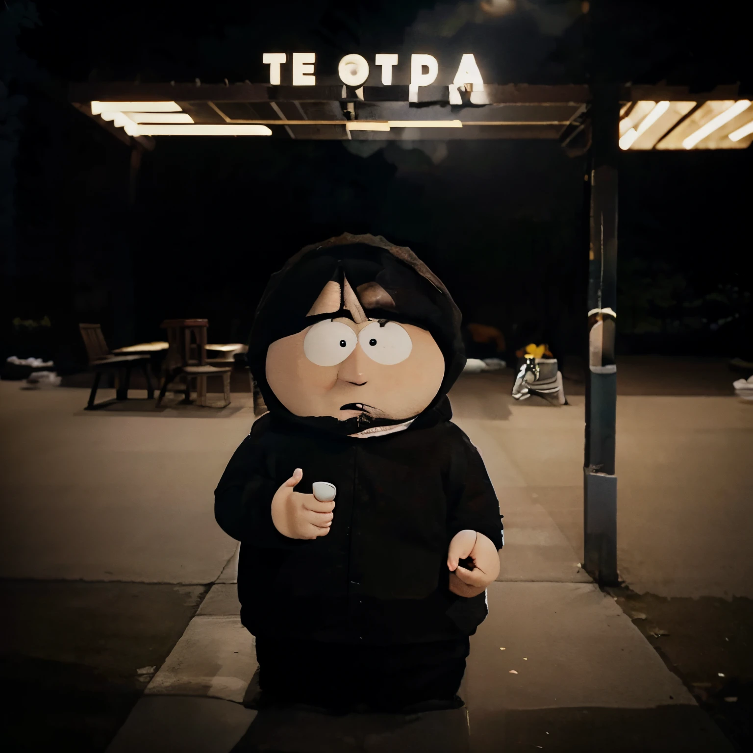 Eric Cartman as a fat penguin